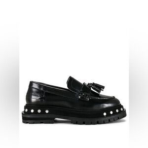 Free People Black Tassel Loafers sz 9